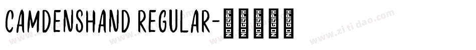 CamdensHand Regular字体转换